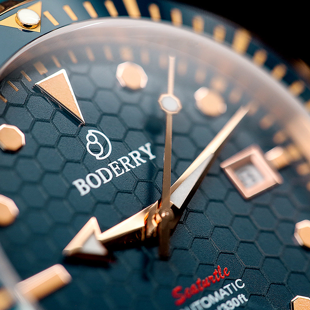 BODERRY - SEATURTLE.OCEAN - Bronze Automatic Diver Watch | Sea Blue