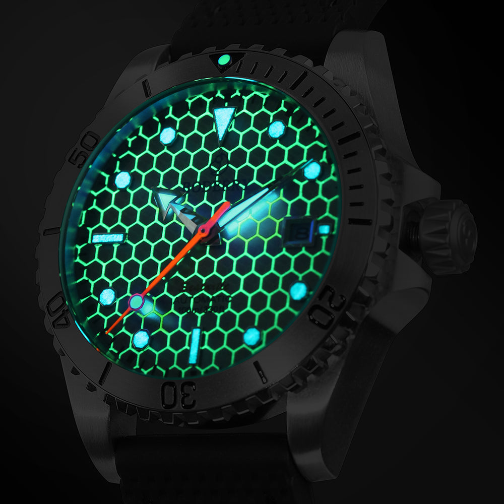 BODERRY - SEATURTLE.OCEAN - Automatic Titanium Diver Watch | Titanium Gray