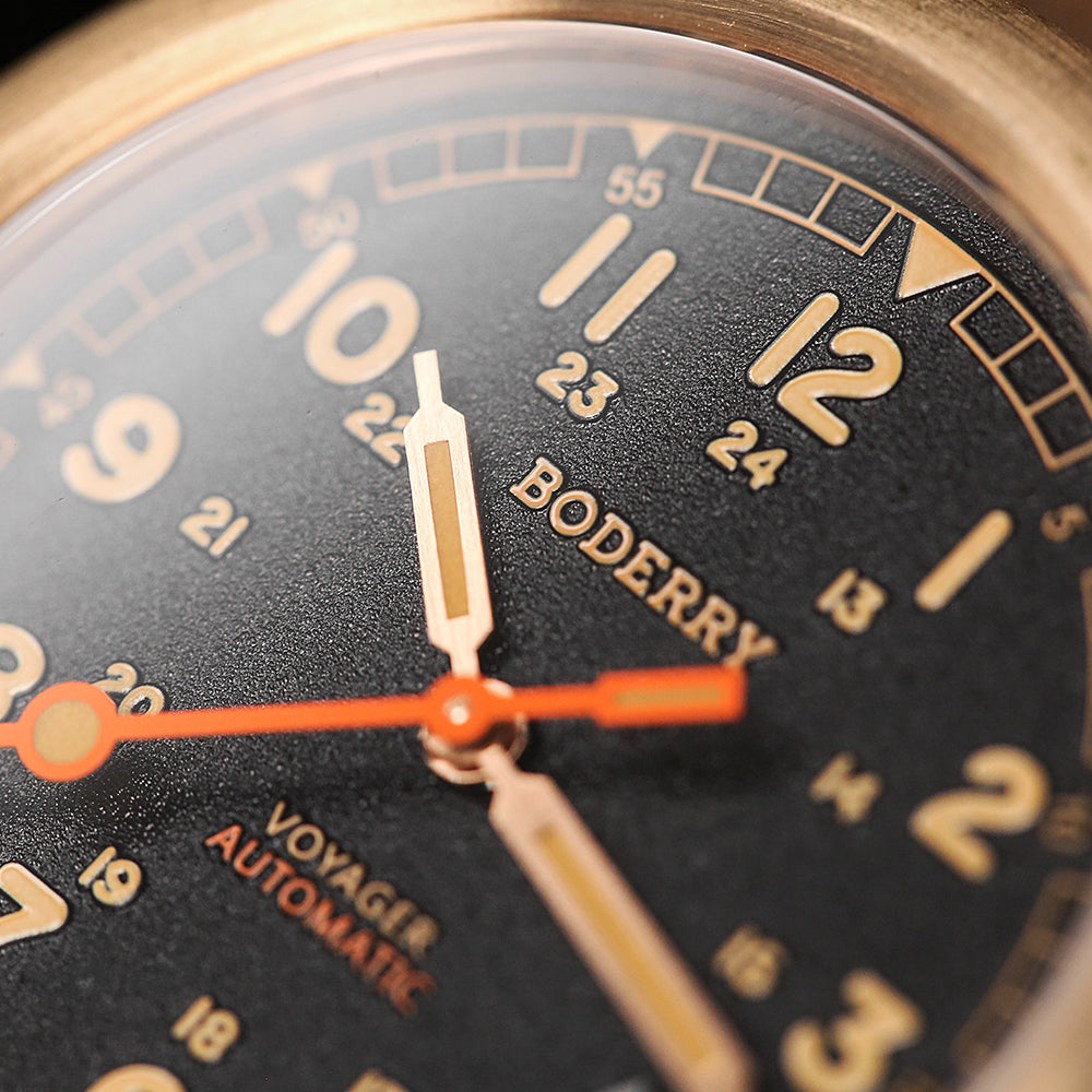 BODERRY - VOYAGER - Bronze Automatic Field Watch | Black