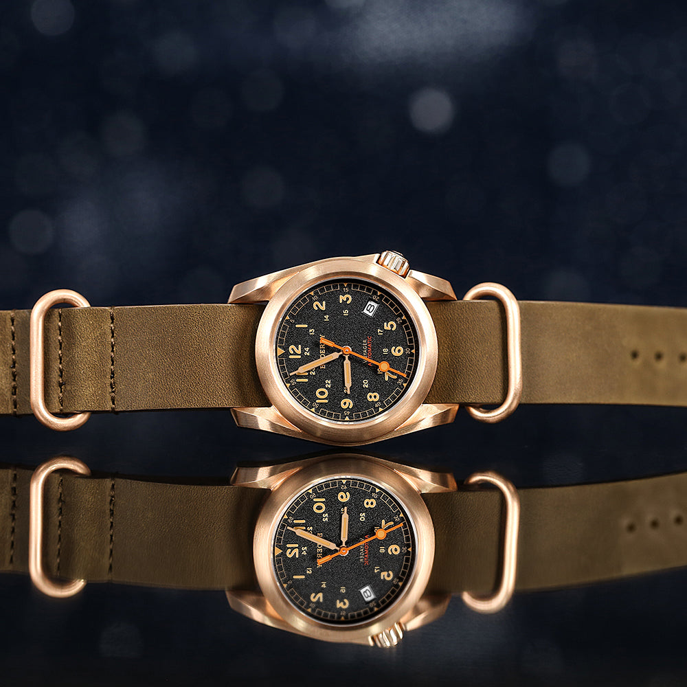 BODERRY - VOYAGER - Bronze Automatic Field Watch | Black