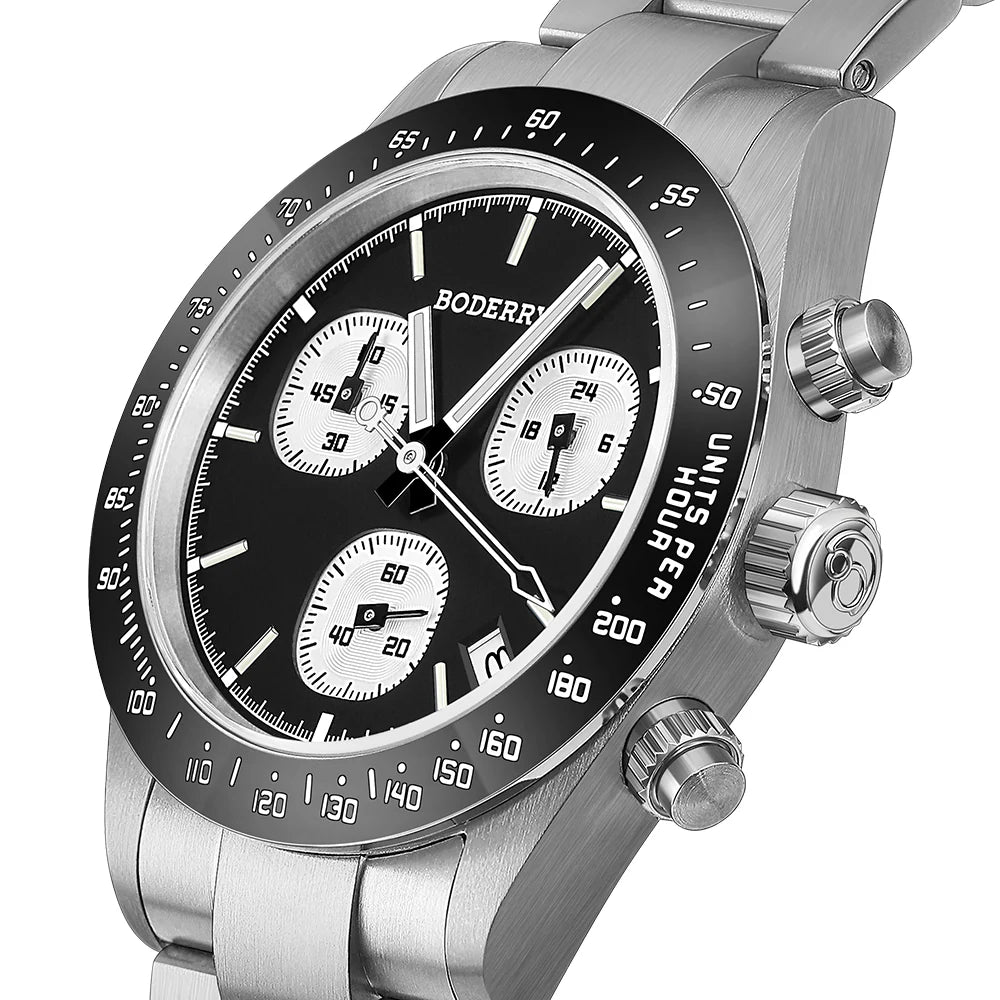 BODERRY - GOLDACE - Titanium Chronograph Watch | Black