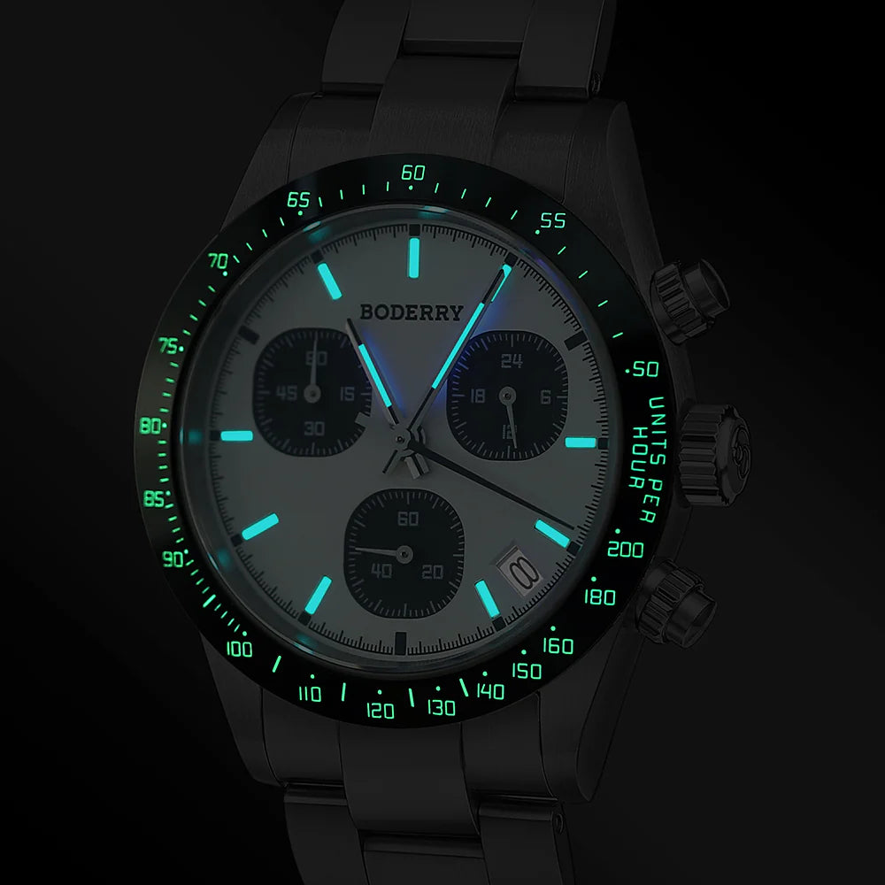 BODERRY - GOLDACE - Titanium Chronograph Watch | Panda