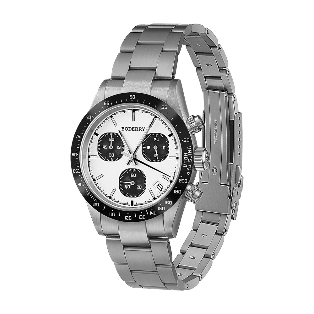 BODERRY - GOLDACE - Titanium Chronograph Watch | Panda