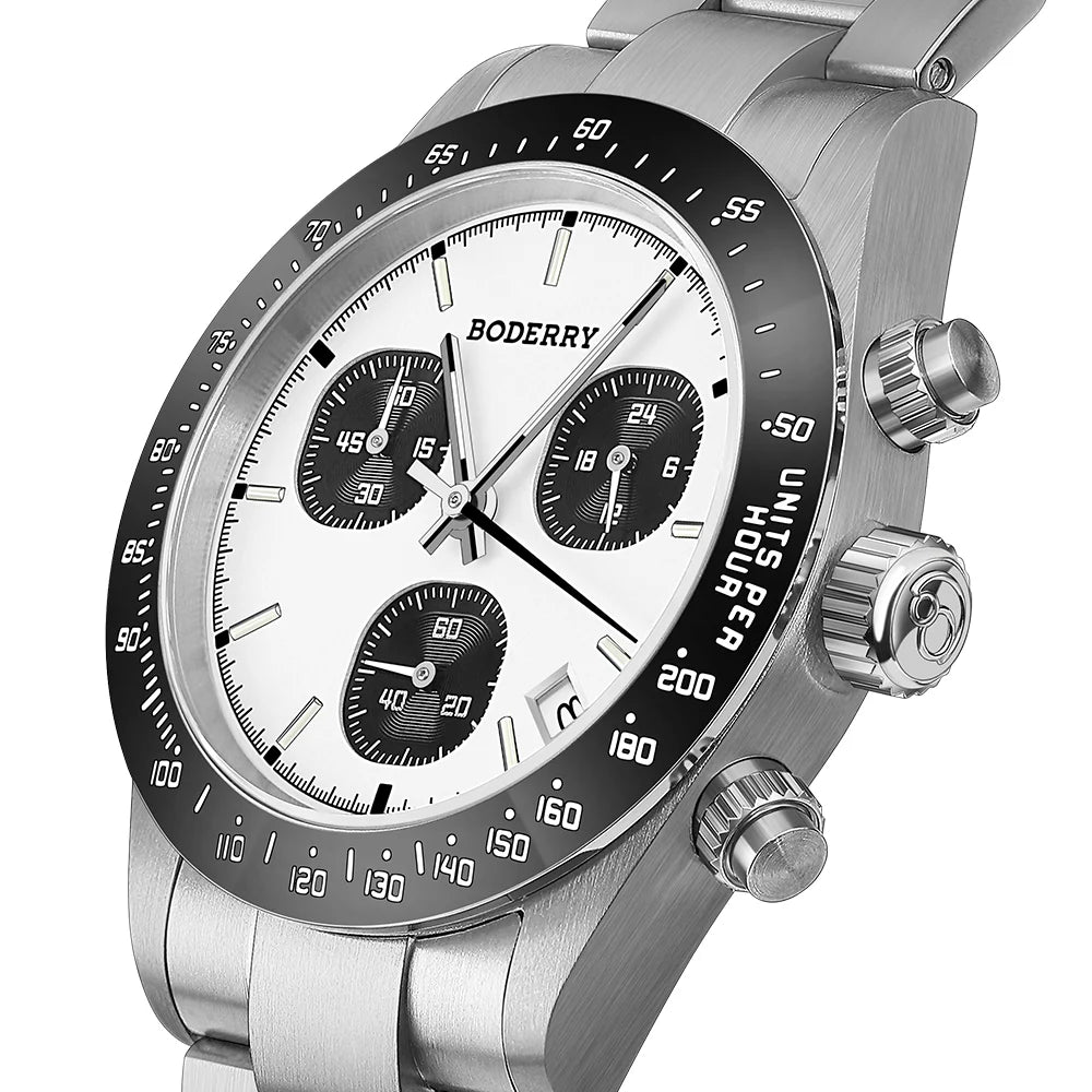BODERRY - GOLDACE - Titanium Chronograph Watch | Panda