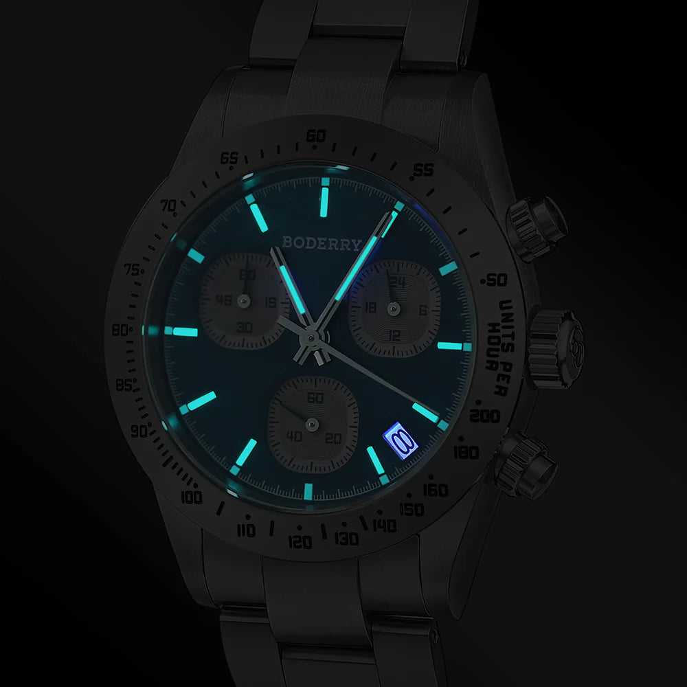 BODERRY - GOLDACE - Titanium Chronograph Watch | Blue