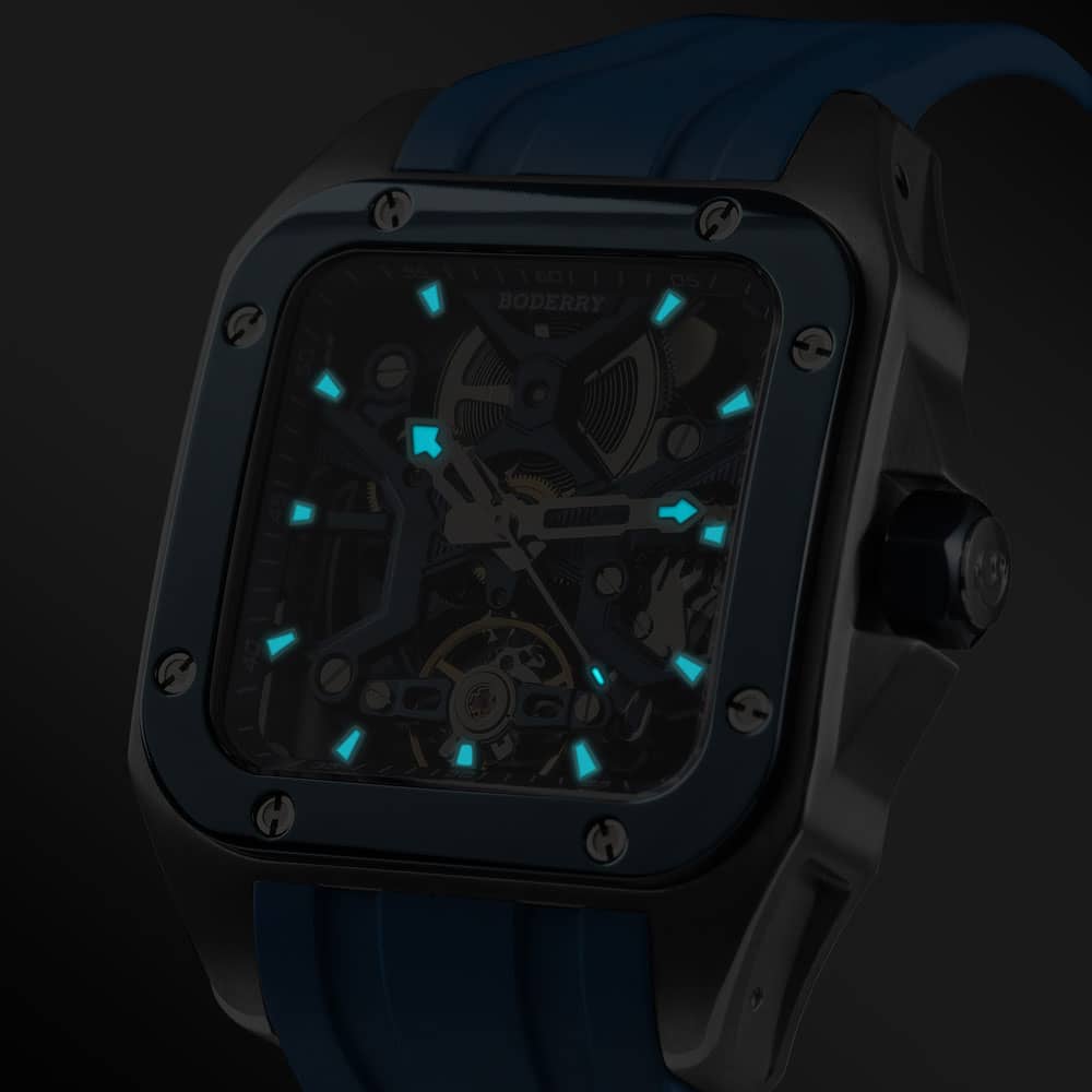 BODERRY - STORM - Square Automatic Skeleton Watch | A10T-03