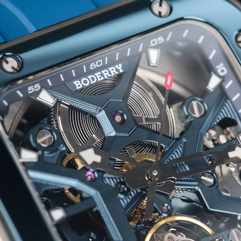 BODERRY - STORM - Square Automatic Skeleton Watch | A10T-03