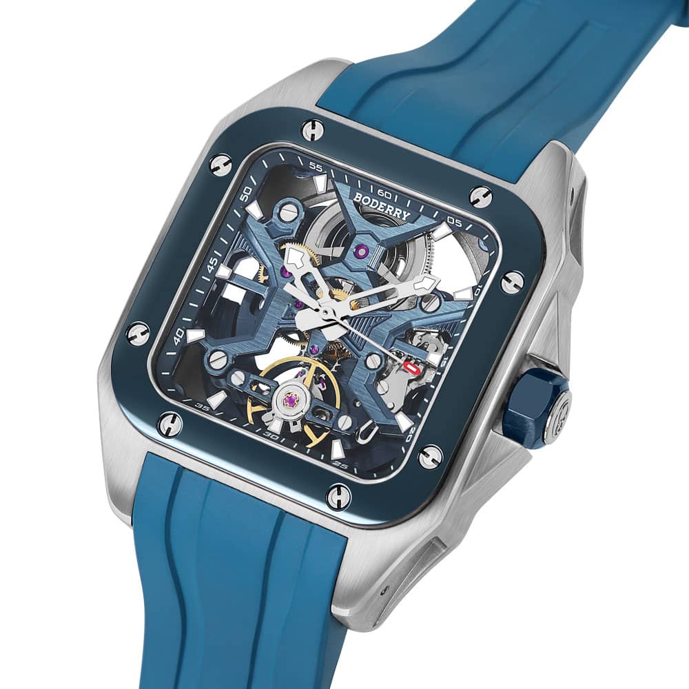 BODERRY - STORM - Square Automatic Skeleton Watch | A10T-03