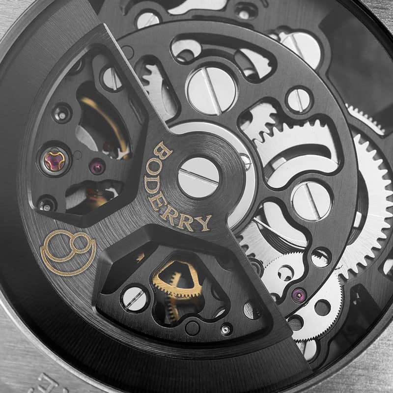 BODERRY - STORM - Square Automatic Skeleton Watch | A10T-01