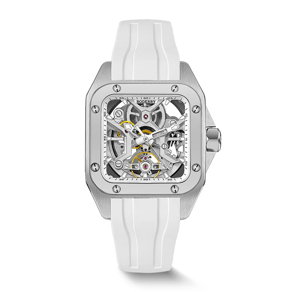 BODERRY - STORM - Square Automatic Skeleton Watch | A10T-02