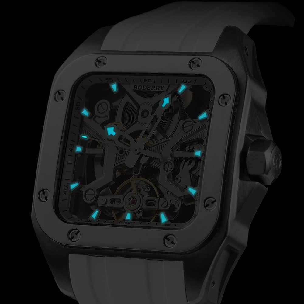BODERRY - STORM - Square Automatic Skeleton Watch | A10T-02