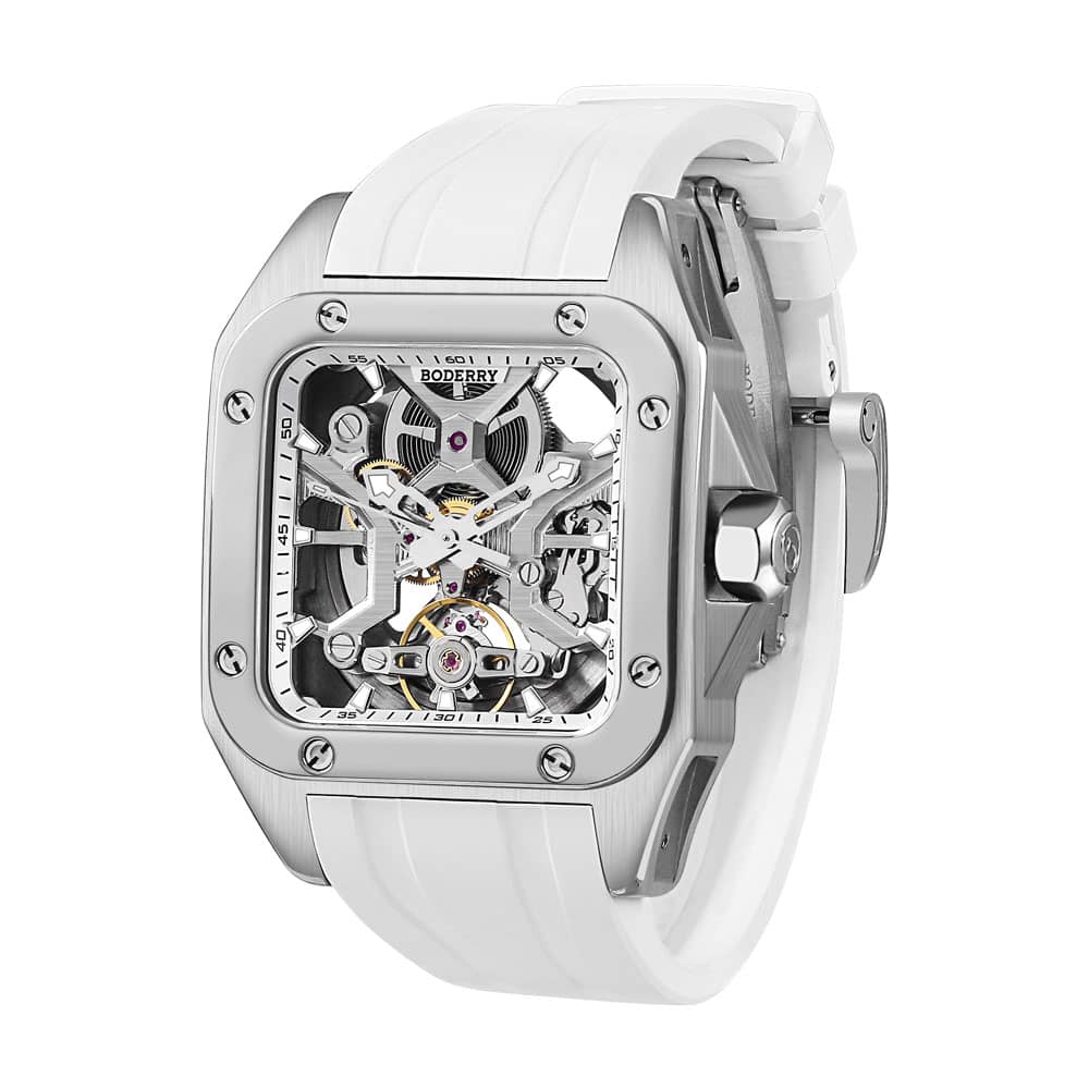 BODERRY - STORM - Square Automatic Skeleton Watch | A10T-02