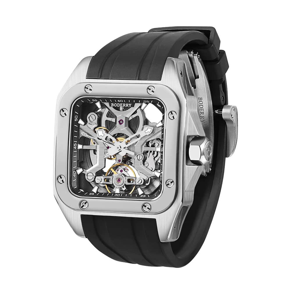 BODERRY - STORM - Square Automatic Skeleton Watch | A10T-04