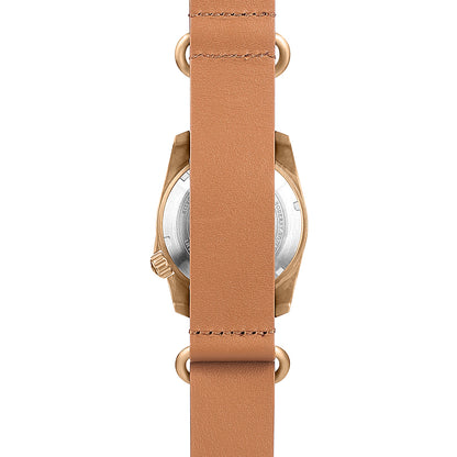 BODERRY - VOYAGER - Bronze Automatic Field Watch | White