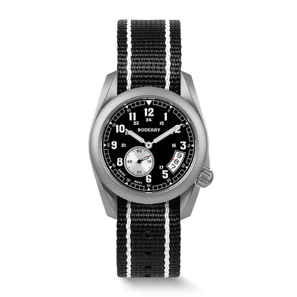BODERRY - VOYAGER - Titanium Field Watch | Black