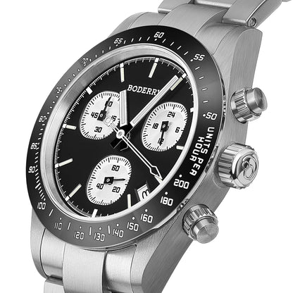 BODERRY - GOLDACE - Titanium Chronograph Watch | Black