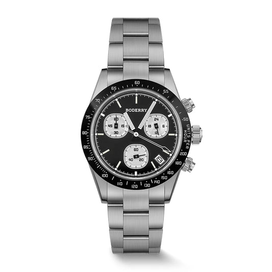 BODERRY - GOLDACE - Titanium Chronograph Watch | Black