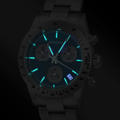 BODERRY - GOLDACE - Titanium Chronograph Watch | Blue
