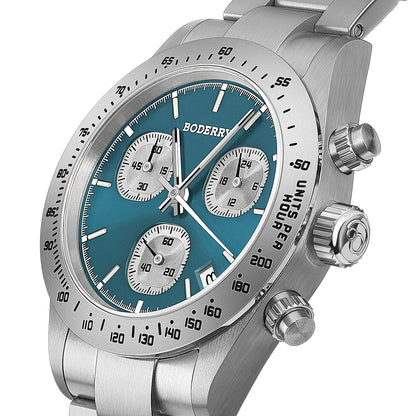 BODERRY - GOLDACE - Titanium Chronograph Watch | Blue
