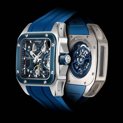 BODERRY - STORM - Square Automatic Skeleton Watch | A10T-03