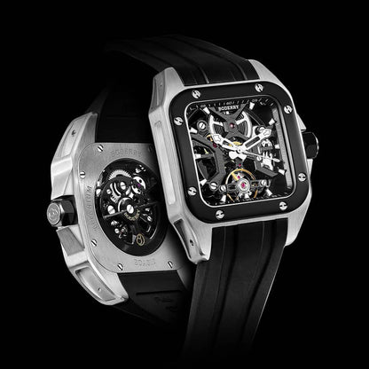 BODERRY - STORM - Square Automatic Skeleton Watch | A10T-01