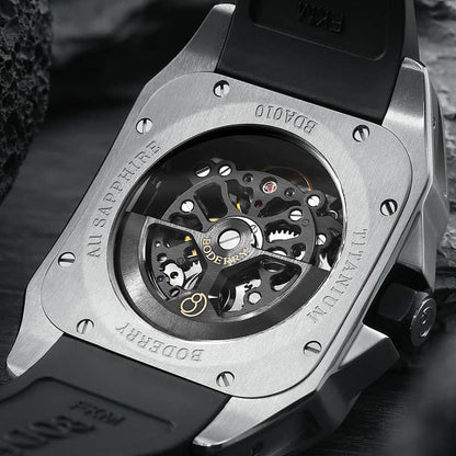 BODERRY - STORM - Square Automatic Skeleton Watch | A10T-01