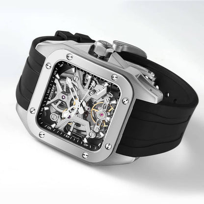 BODERRY - STORM - Square Automatic Skeleton Watch | A10T-04